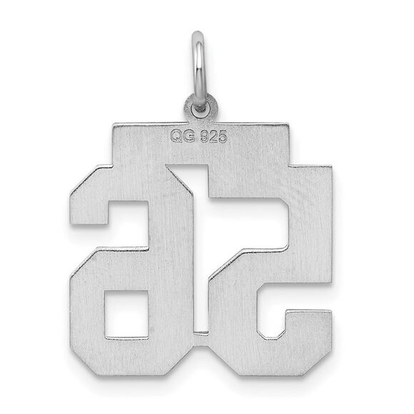Sterling Silver, Jersey Collection, Medium Number 56 Pendant